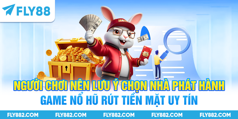 Người chơi nên lưu ý chọn nhà phát hành game nổ hũ rút tiền mặt uy tín
